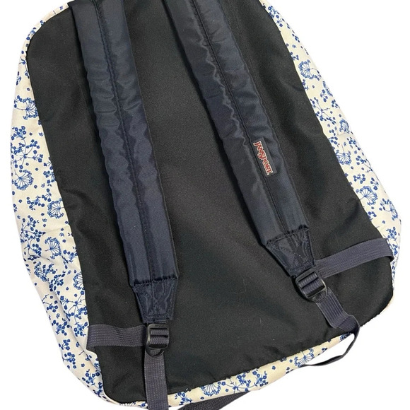 JanSport Superbreak Laptop Backpack in White Field Floral Print - Picture 5 of 6